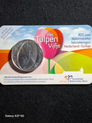 Moneda Conmemorativa Het Tulpen Vijfje 2012