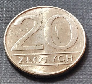 Moneda de 20 Zlotych de Polonia (1987)