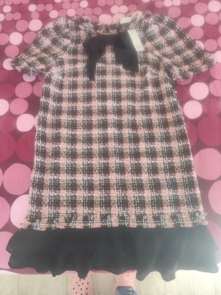 Vestido corto petite de cuadros
