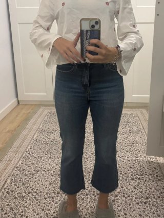 Pantalón vaquero Zara Cropped flare T36