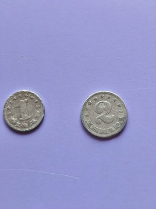 2 Monedas de Yugoslavia