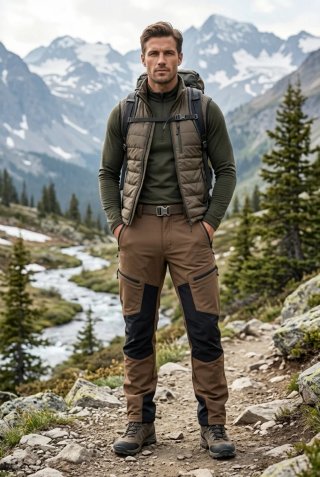 Pantalón de Trekking Térmico Marrón