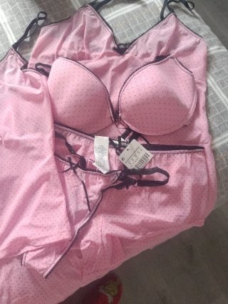 Conjunto de Lencería Rosa Talla M