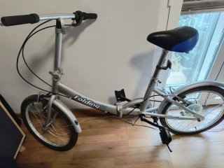 Bicicleta Plegable Plateada rin 20