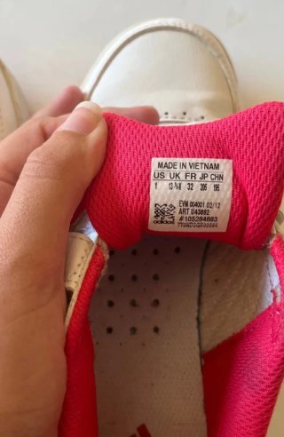 Zapatillas Adidas Blancas y Rosas Talla 32