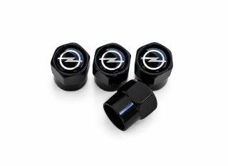 4 Tapones Válvula Opel Negros