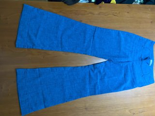 Pantalón Campana Pimkie Azul Lino Talla 36