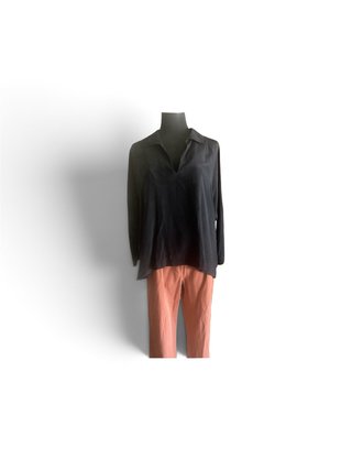Camisola de seda negra oversize