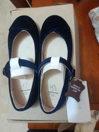 Merceditas Vertbaudet Azul Terciopelo Talla 31