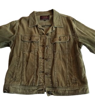 Cazadora Vintage de pana TAZE Verde Militar