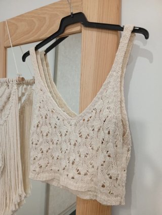 Top Stradivarius de punto