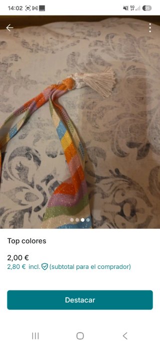 Top de tirantes multicolor