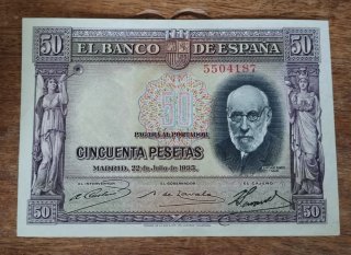 Billete de 50 Pesetas de 1935