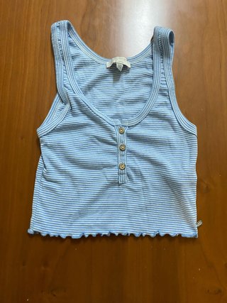 Top Pacific Republic Pull&Bear Rayas Azul S
