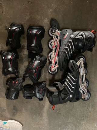 Patines en línea con set de protecciones