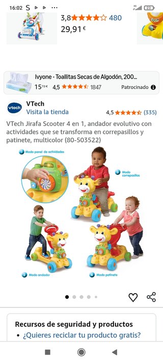 Jirafa Scooter 4 en 1 VTech