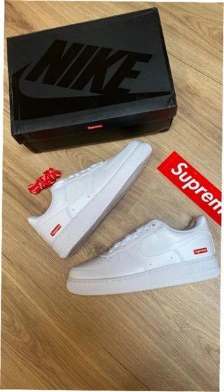 Nike Air Force 1 Low Supreme Blancas Talla 38.5