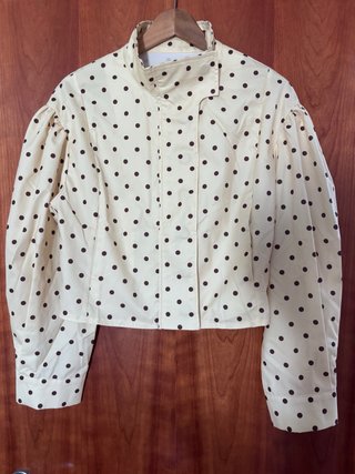 Chaqueta Oversize de Lunares Talla S