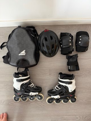 Patines Rollerblade con Protecciones y Mochila