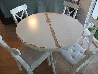 Mesa Redonda Extensible IKEA + 4 sillas