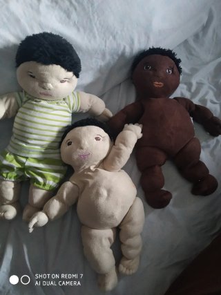 Set de 3 peluches bebé