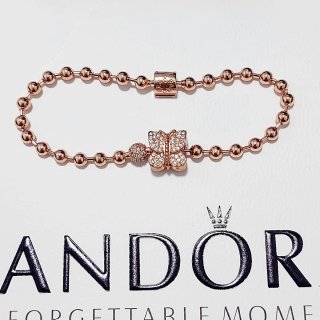 Pulsera Pandora Talla 18 con Charm Mariposa