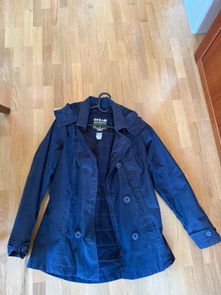 Gabardina Azul Marino Tribord con Capucha
