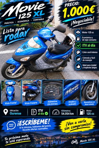 Kymco Movie 125 XL Azul