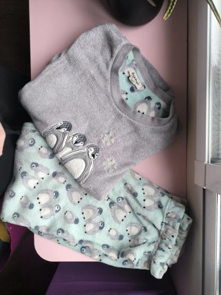 Pijama de Invierno con Estampado de Pingüinos