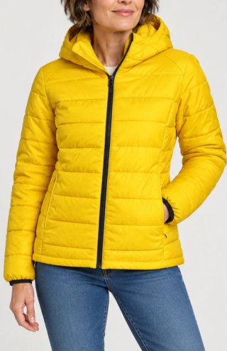 Plumífero Amarillo con Capucha