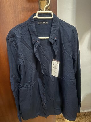 Camisa Bershka Azul Talla S