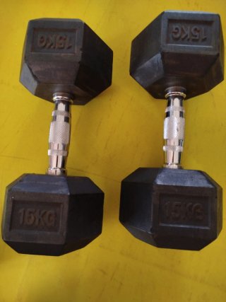 Par de Mancuernas Hexagonales 15kg