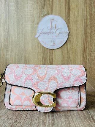 Bolso Coach Estampado Rosa y Blanco