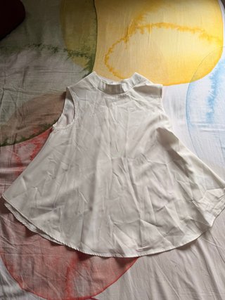 Blusa Blanca Sin Mangas