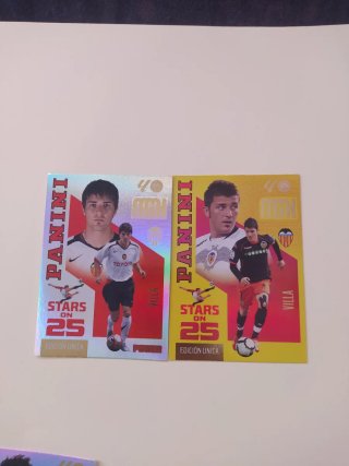 2 Cartas Megacracks Panini David Villa