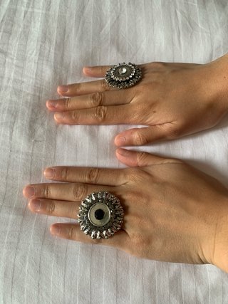 Anillos Plateados Grandes