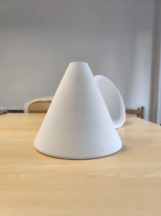 Lámpara de cerámica artesanal blanca (3uds)