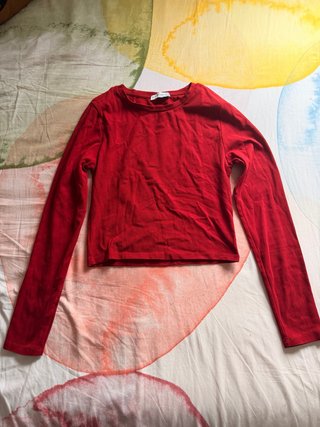 Camiseta de manga larga roja