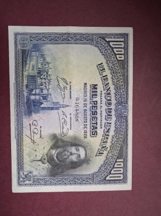 Billete 1000 Pesetas 1928 Banco de España