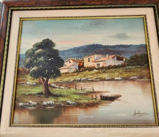 Cuadro Paisaje con Marco de Madera