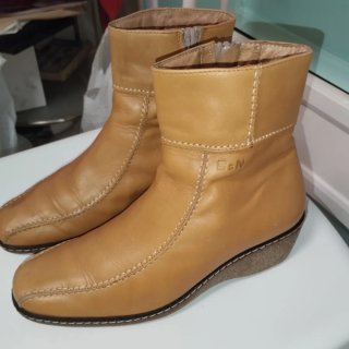 Botines de Piel Camel Talla 38