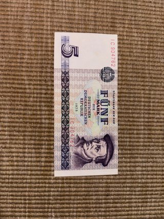 Billete 5 Marcos RDA 1975