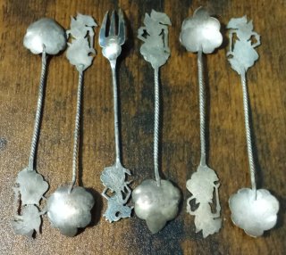 Plata 800 - 5 Cucchiaini e un Antico Cucchiaio