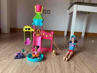 Set de Juego Barbie con Tobogán y Accesorios