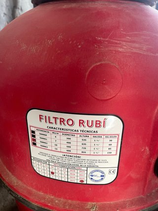 Depuradora Filtro Rubí 1cv