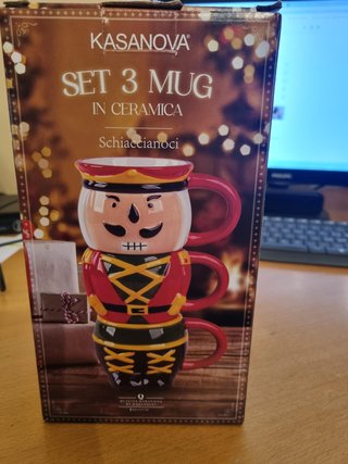 Set 3 tazze impilabili Schiaccianoci Kasanova