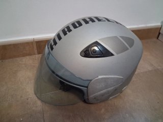Casco de Moto Hirohelm Plateado