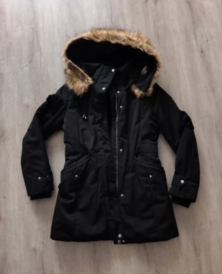Parka de mujer negra