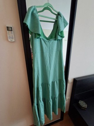 Vestido Sefera Verde con Volantes
