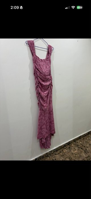 Vestido largo malva
